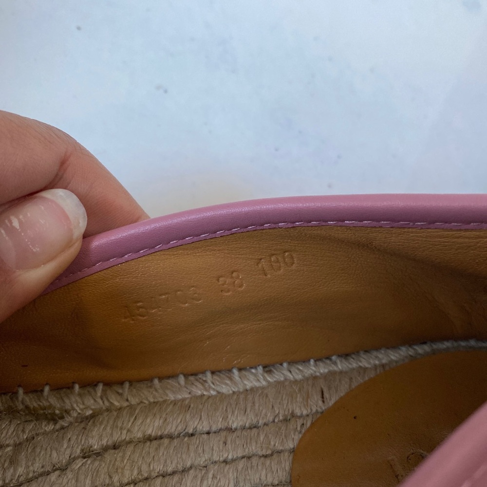Gucci espadrilles pink leather - GG - Picture 3 of 8